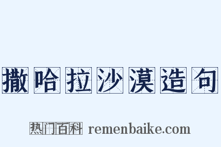 撒哈拉沙漠造句是什么意思的图片